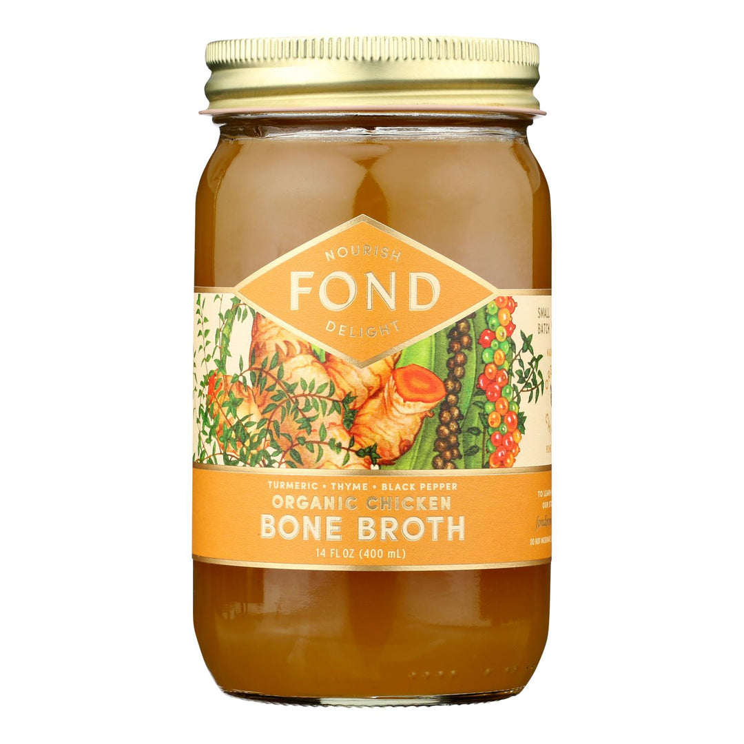 Fond Bone Broth - Bne Brth Lq Lt Turmrc - Case Of 4 - 14 Fz - Maras Green